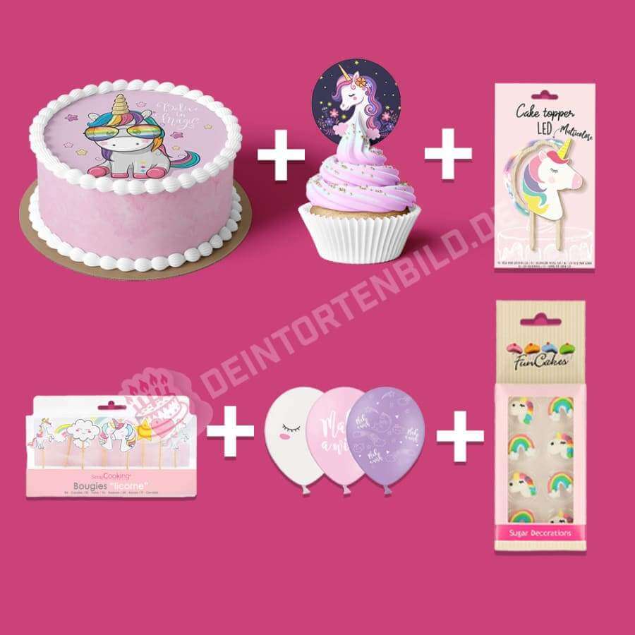 Großes Party Set - EINHÖRNER - GROßES EINHORN PARTY SET MIT 6 ARTIKELN
Mit unserem großen Party Set erhalten Sie sechs Artikel für eine ganz besondere Themen Veranstaltung!
In unserem großen Einh - Party Sets - DeintortenbildGroßes Party Set - EINHÖRNER