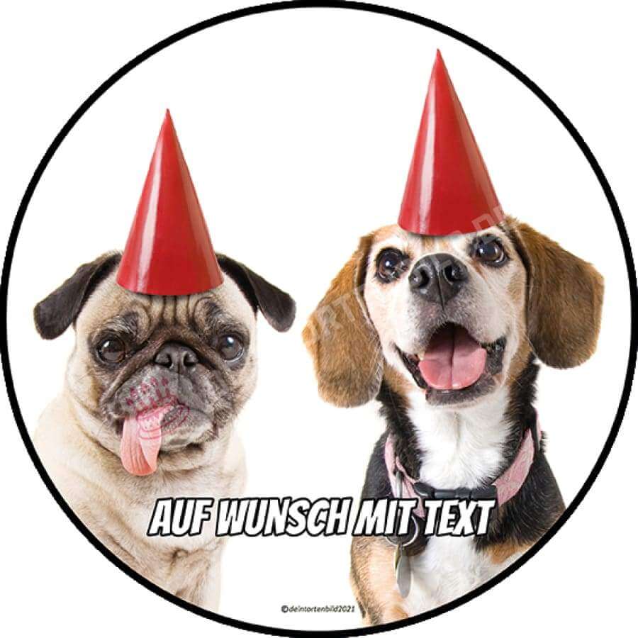 Motiv: Geburtstags Party Hunde - Hochwertige und individuelle Tortenaufleger für jeden Anlass
Tortenaufleger Geburtstags Party Hunde in 20cm Kreis
Unsere Tortenaufleger sind ein ideales Geschenk fü - Tortenbild - DeintortenbildGeburtstags Party Hunde