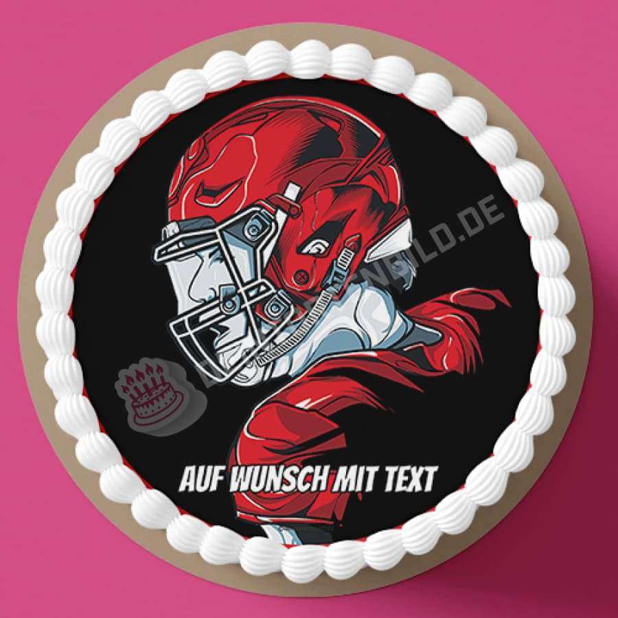 Motiv: Football Spieler - Hochwertige und individuelle Tortenaufleger für jeden Anlass
Tortenaufleger Football Spieler in 20cm Kreis
Unsere Tortenaufleger sind ein ideales Geschenk für beson - Tortenbild - DeintortenbildFootball Spieler