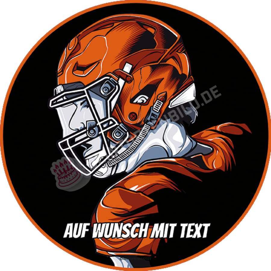 Motiv: Football Spieler - Hochwertige und individuelle Tortenaufleger für jeden Anlass
Tortenaufleger Football Spieler in 20cm Kreis
Unsere Tortenaufleger sind ein ideales Geschenk für beson - Tortenbild - DeintortenbildFootball Spieler