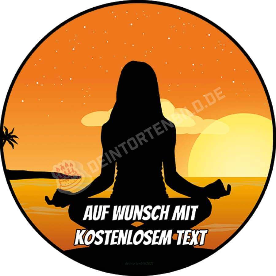 Motiv: Meditation bei Sonnenaufgang - Hochwertige und individuelle Tortenaufleger für jeden Anlass
Tortenaufleger Meditation bei Sonnenaufgang in 20cm Kreis
Unsere Tortenaufleger sind ein ideales Gesche - Tortenbild - DeintortenbildMeditation bei Sonnenaufgang