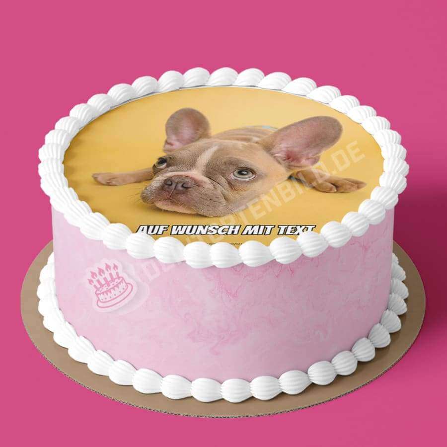 Motiv: Franz. Bulldogge liegend - Hochwertige und individuelle Tortenaufleger für jeden Anlass
Tortenaufleger Franz. Bulldogge liegend in 20cm Kreis
Unsere Tortenaufleger sind ein ideales Geschenk f - Tortenbild - DeintortenbildBulldogge liegend