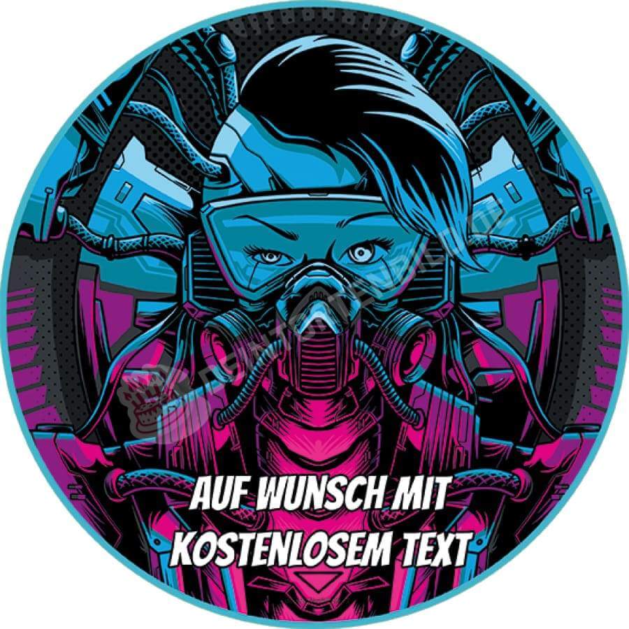 Motiv: Cyberpunk Frau - Hochwertige und individuelle Tortenaufleger für jeden Anlass
Tortenaufleger Cyberpunk Frau 20cm Kreis
Unsere Tortenaufleger sind ein ideales Geschenk für besondere - Tortenbild - DeintortenbildCyberpunk Frau
