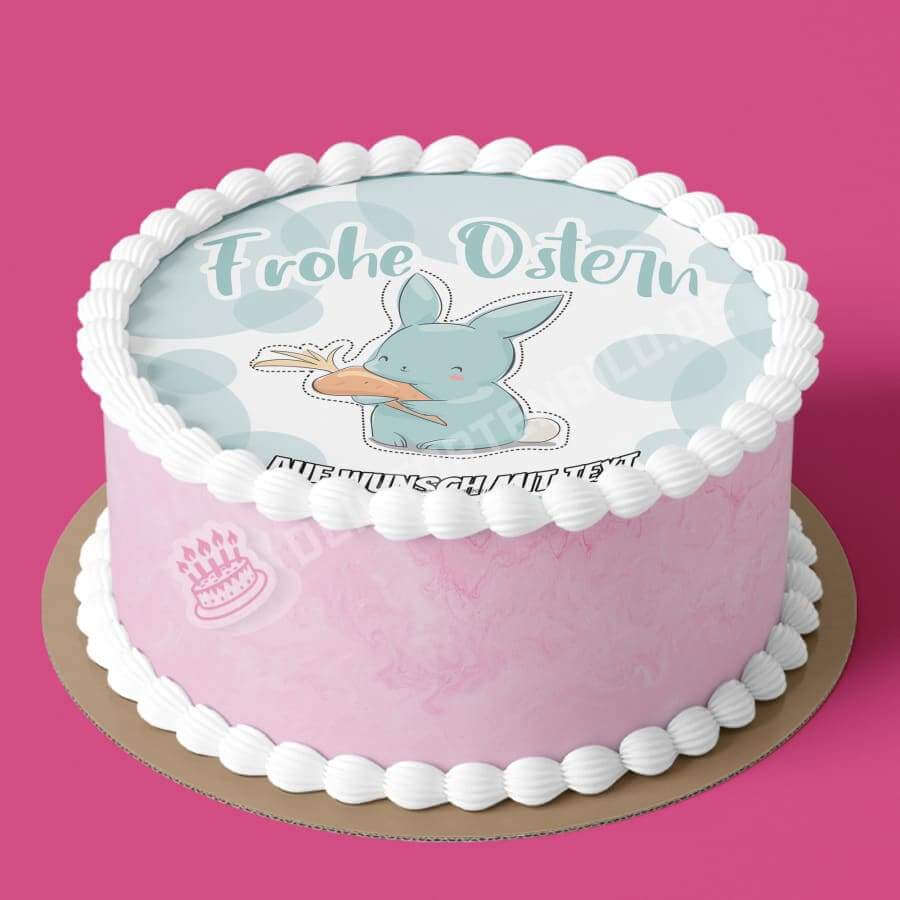 Motiv: Ostern - Blaues Häschen - Hochwertige und individuelle Tortenaufleger für jeden Anlass
Tortenaufleger Ostern - Blaues Häschen 20cm Kreis
Unsere Tortenaufleger sind ein ideales Geschenk für b - Tortenbild - DeintortenbildOstern - Blaues