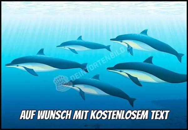 Rechteck Motiv: Delfine Unterwasser - Hochwertige und individuelle Tortenaufleger für jeden Anlass
Tortenaufleger Delfine Unterwasser in 26cm x 18cm Rechteck
Unsere Tortenaufleger sind ein ideales Gesche - Tortenbild - DeintortenbildRechteck Motiv