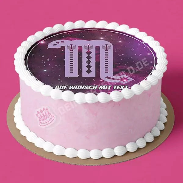 Motiv: Sternzeichen Symbol Skorpion - Hochwertige und individuelle Tortenaufleger für jeden Anlass
Tortenaufleger Sternzeichen Symbol Skorpion 20cm Kreis
Unsere Tortenaufleger sind ein ideales Geschenk - Tortenbild - DeintortenbildSternzeichen Symbol Skorpion