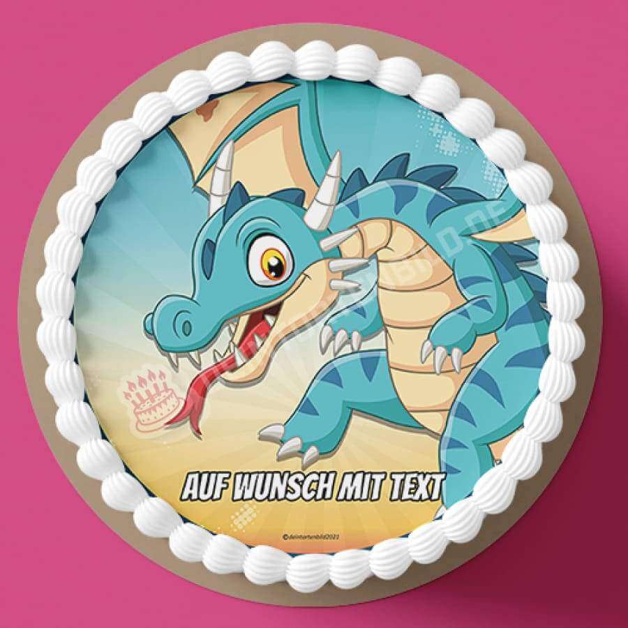 Motiv: Blauer Drache - Hochwertige und individuelle Tortenaufleger für jeden Anlass
Tortenaufleger Blauer Drache in 20cm Kreis
Dieser Tortenaufleger mit einem blauen Drachen ist ein ideal - Tortenbild - DeintortenbildBlauer Drache
