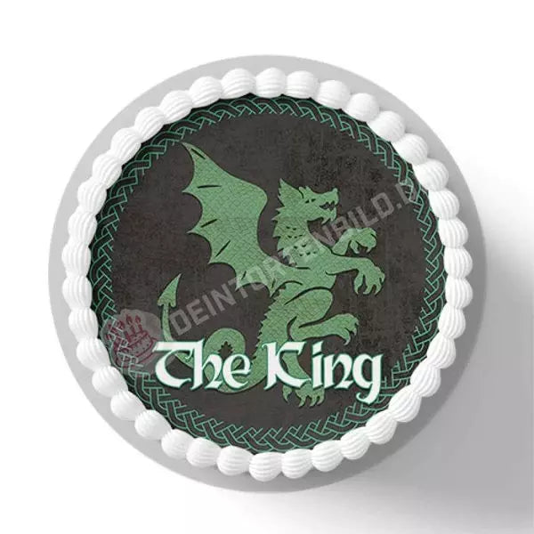 Motiv: Wappen Tier - Drache - Hochwertige und individuelle Tortenaufleger für jeden Anlass
Tortenaufleger Wappen Tier - Drache in 20cm Kreis
Dieser Tortenaufleger mit einem grünen Drachen ist ei - Tortenbild - DeintortenbildWappen Tier - Drache