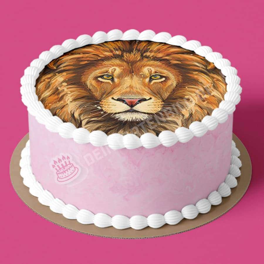 Motiv: Löwenkopf - Hochwertige und individuelle Tortenaufleger für jeden Anlass
Tortenaufleger Löwenkopf in 20cm Kreis
Unsere Tortenaufleger sind ein ideales Geschenk für besondere Men - Tortenbild - DeintortenbildMotiv