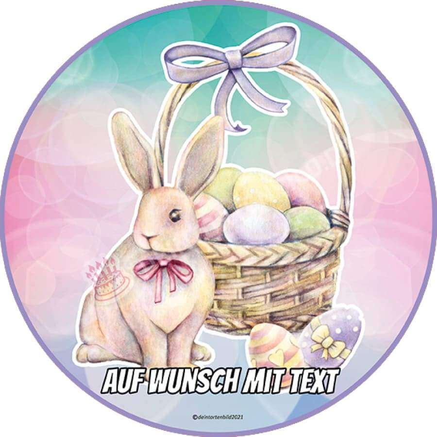 Motiv: Ostern - Osterhase Buntstift Illustration - Deintortenbild.de Tortenaufleger aus Esspapier: Oblatenpapier, Zuckerpapier, Fondantpapier