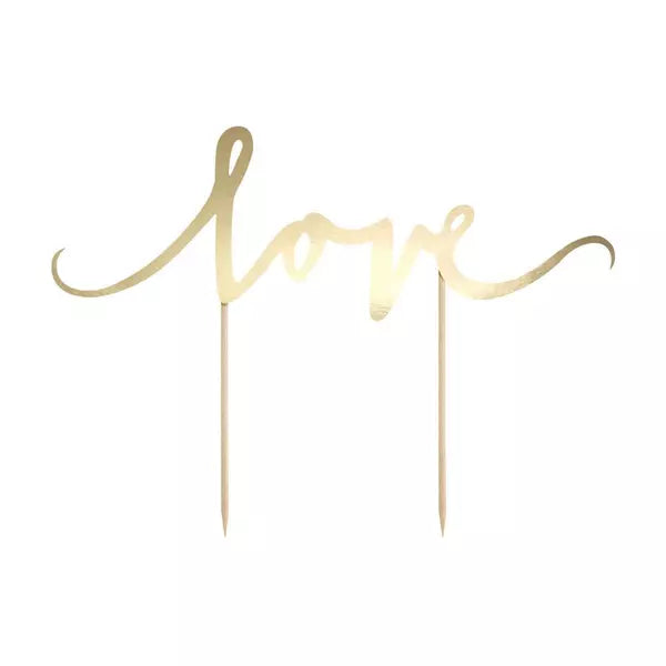 PARTYDECO CAKE TOPPER LOVE- GOLD - Runden Sie Ihre Hochzeitstorten und andere süßen Leckereien mit diesem wunderschönen goldenen LOVE Cake Topper von PartyDeco ab!
Größe: ca. 17 cm hoch - Cake-Topper - PartyDecoPARTYDECO CAKE TOPPER LOVE- GOLD