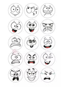 Muffinaufleger Motiv: Cartoon Gesichter - Deintortenbild.de Tortenaufleger aus Esspapier: Oblatenpapier / 15 Stück x 5cm, Oblatenpapier / 24 Stück x 4cm, Zuckerpapier / 15 Stück x 5cm, Zuckerpapier / 24 Stück x 4cm, Fondantpapier / 15 Stück x 5cm, Fondantpapier / 24 Stück x 4cm