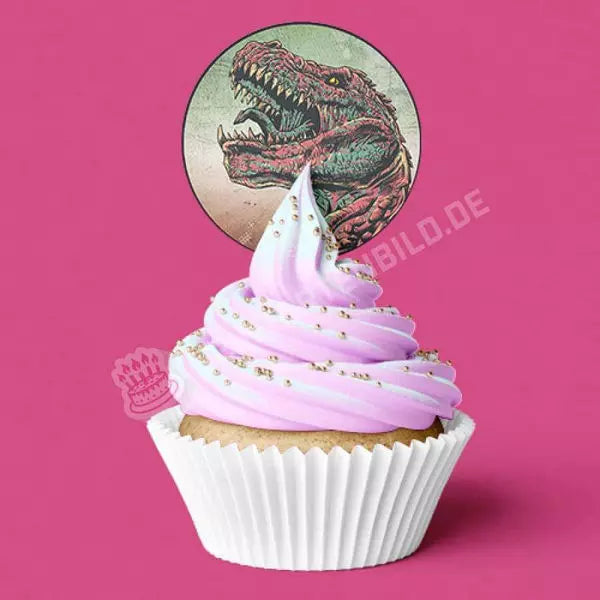 Muffinaufleger Motiv: Grüner Dinosaurier T-Rex Kopf - Deintortenbild.de Tortenaufleger aus Esspapier: Oblatenpapier / 15x5cm, Oblatenpapier / 24x4cm, Zuckerpapier / 15x5cm, Zuckerpapier / 24x4cm, Fondantpapier / 15x5cm, Fondantpapier / 24x4cm