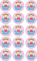Muffinaufleger Motiv: Taufe / Kommunion - Engel Mädchen von Deintortenbild – Tortenaufleger, Tortenfoto, Tortenbild, personalisiert & individuell bei Deintortenbild.de