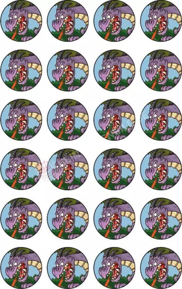 Muffinaufleger Motiv: Cartoon Drachen (24x4cm) von Deintortenbild – Tortenaufleger, Tortenfoto, Tortenbild, personalisiert & individuell bei Deintortenbild.de