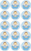 Muffinaufleger Motiv: Taufe / Kommunion - Engel Junge von Deintortenbild – Tortenaufleger, Tortenfoto, Tortenbild, personalisiert & individuell bei Deintortenbild.de