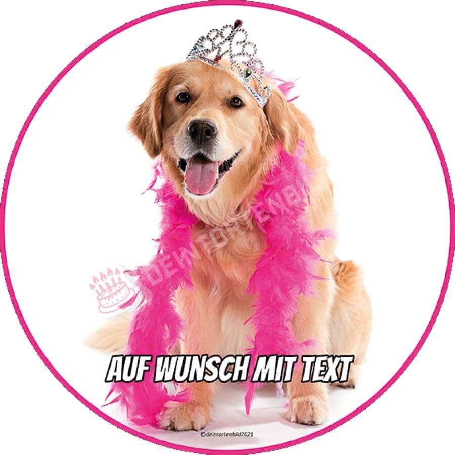 Motiv: Geburtstags Prinzessin Hund - Hochwertige und individuelle Tortenaufleger für jeden Anlass
Tortenaufleger Geburtstags Prinzessin Hund in 20cm Kreis 
Unsere Tortenaufleger sind ein ideales Geschen - Tortenbild - DeintortenbildGeburtstags Prinzessin Hund