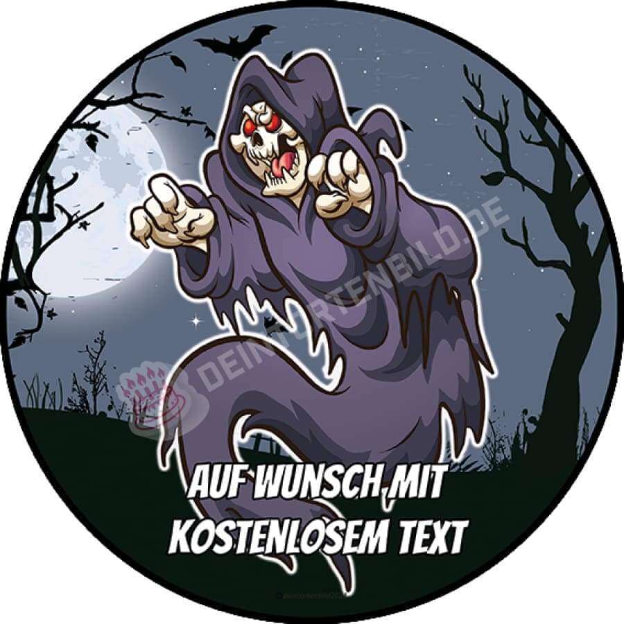 Motiv: Halloween - Cartoon Geist - Hochwertige und individuelle Tortenaufleger für jeden Anlass
Tortenaufleger Halloween - Cartoon Geist in 20cm Kreis 
Unsere Tortenaufleger sind ein ideales Geschenk  - Tortenbild - DeintortenbildHalloween - Cartoon Geist