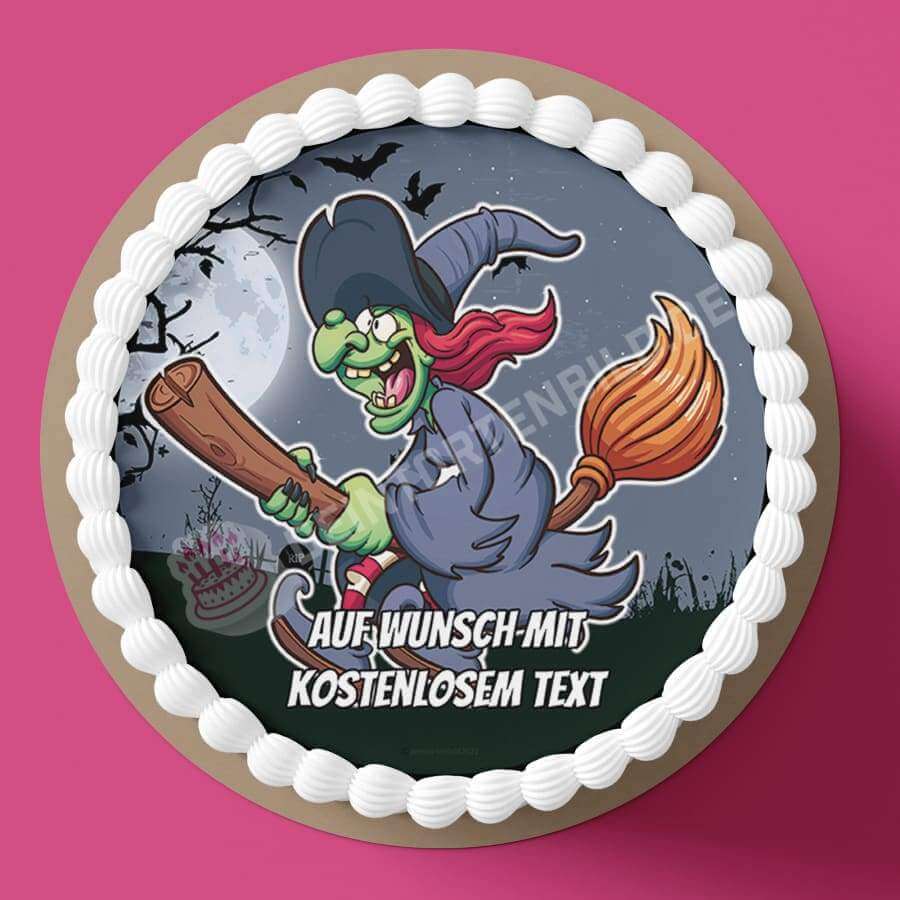 Motiv: Halloween - Cartoon Hexe - Hochwertige und individuelle Tortenaufleger für jeden Anlass
Tortenaufleger Halloween - Cartoon Hexe in 20cm Kreis 
Unsere Tortenaufleger sind ein ideales Geschenk f - Tortenbild - DeintortenbildHalloween - Cartoon Hexe