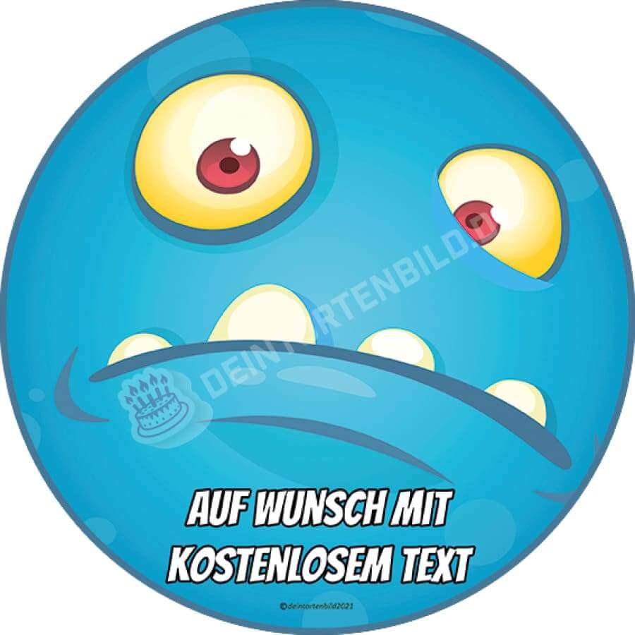 Motiv: Cartoon Gesicht Blau - Hochwertige und individuelle Tortenaufleger für jeden Anlass
Tortenaufleger Cartoon Gesicht Blau 20cm Kreis 
Unsere Tortenaufleger sind ein ideales Geschenk für beso - Tortenbild - DeintortenbildCartoon Gesicht Blau