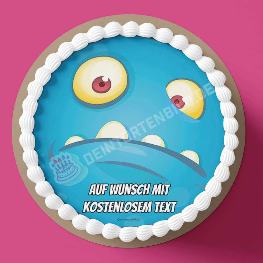 Motiv: Cartoon Gesicht Blau - Hochwertige und individuelle Tortenaufleger für jeden Anlass
Tortenaufleger Cartoon Gesicht Blau 20cm Kreis 
Unsere Tortenaufleger sind ein ideales Geschenk für beso - Tortenbild - DeintortenbildCartoon Gesicht Blau