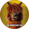 Motiv: Lama mit schiefen Zähnen - Hochwertige und individuelle Tortenaufleger für jeden Anlass
Tortenaufleger Lama mit schiefen Zähnen in 20cm Kreis 
Unsere Tortenaufleger sind ein ideales Geschenk f - Tortenbild - DeintortenbildLama mit schiefen