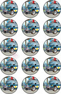 Muffinaufleger Motiv: Polizeiauto (15x5cm) - Deintortenbild.de Tortenaufleger aus Esspapier: Oblatenpapier, Zuckerpapier, Fondantpapier