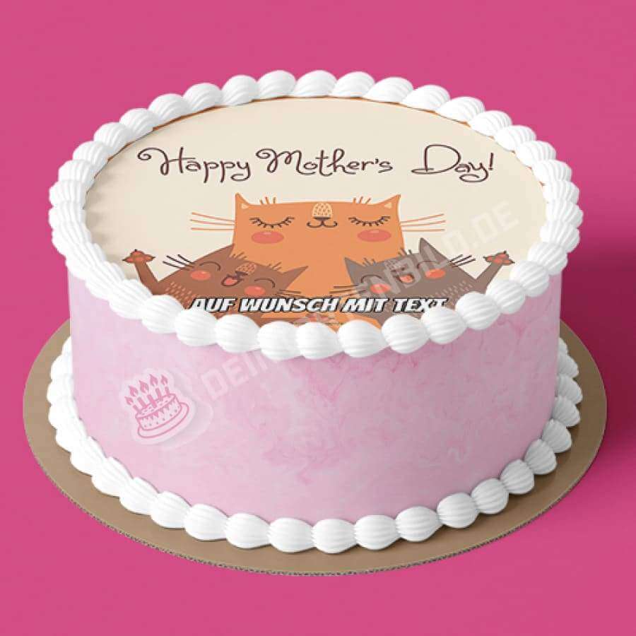 Motiv: Muttertag - Katzen - Hochwertige und individuelle Tortenaufleger für jeden Anlass
Tortenaufleger Muttertag - Katzen in 20cm Kreis 
Unsere Tortenaufleger sind ein ideales Geschenk für bes - Tortenbild - DeintortenbildMuttertag - Katzen