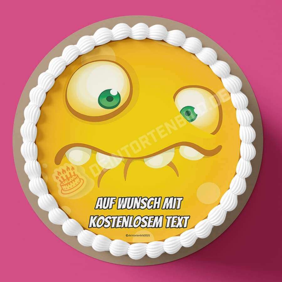 Motiv: Cartoon Gesicht Gelb - Hochwertige und individuelle Tortenaufleger für jeden Anlass
Tortenaufleger Cartoon Gesicht Gelb 20cm Kreis 
Unsere Tortenaufleger sind ein ideales Geschenk für beso - Tortenbild - DeintortenbildCartoon Gesicht Gelb