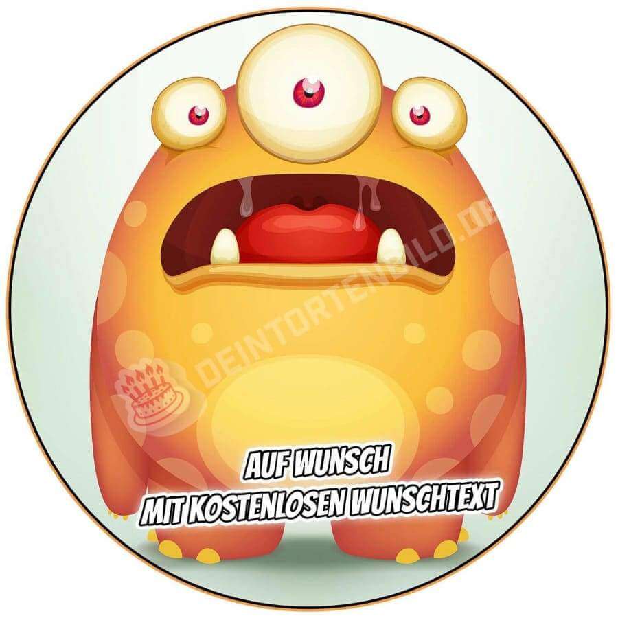 Motiv: Monster orangeHochwertige und individuelle Tortenaufleger für jeden Anlass
Tortenaufleger Monster in orange in 20cm Kreis
Unsere Tortenaufleger sind ein ideales Geschenk für besonTortenbildDeintortenbildMonster orange