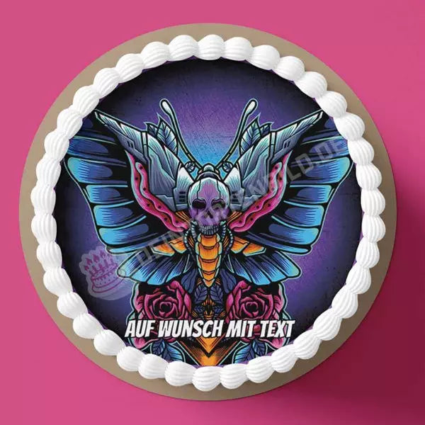 Motiv: Todesschmetterling - Deintortenbild.de Tortenaufleger aus Esspapier: Oblatenpapier, Zuckerpapier, Fondantpapier