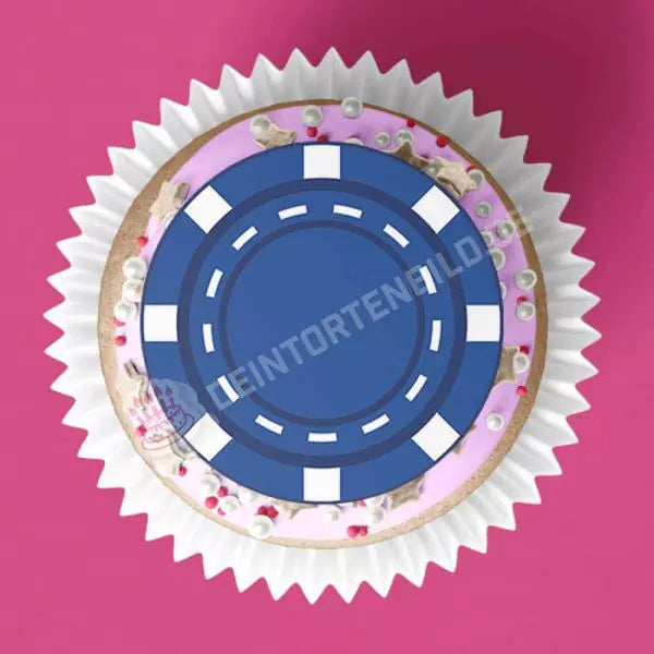 Muffinaufleger Motiv: Poker Chips - Deintortenbild.de Tortenaufleger aus Esspapier: Oblatenpapier / 15 Stück x 5cm, Oblatenpapier / 24 Stück x 4cm, Zuckerpapier / 15 Stück x 5cm, Zuckerpapier / 24 Stück x 4cm, Fondantpapier / 15 Stück x 5cm, Fondantpapier / 24 Stück x 4cm