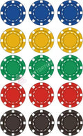 Muffinaufleger Motiv: Poker Chips - Deintortenbild.de Tortenaufleger aus Esspapier: Oblatenpapier / 15 Stück x 5cm, Oblatenpapier / 24 Stück x 4cm, Zuckerpapier / 15 Stück x 5cm, Zuckerpapier / 24 Stück x 4cm, Fondantpapier / 15 Stück x 5cm, Fondantpapier / 24 Stück x 4cm