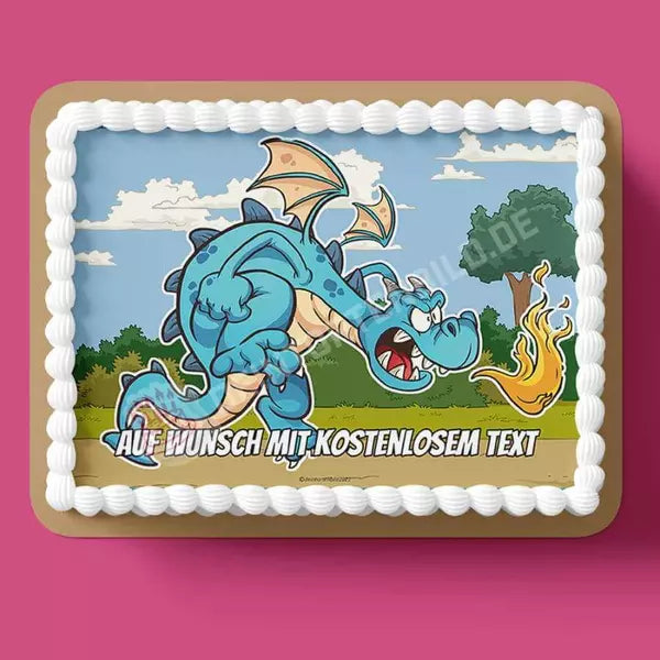 Rechteck Motiv: Cartoon Drache Blau - Hochwertige und individuelle Tortenaufleger für jeden Anlass
Tortenaufleger Cartoon Drache Blau in 26cm x 18cm Rechteck
Unsere Tortenaufleger sind ein ideales Gesche - A4 Tortenbild - DeintortenbildCartoon Drache Blau