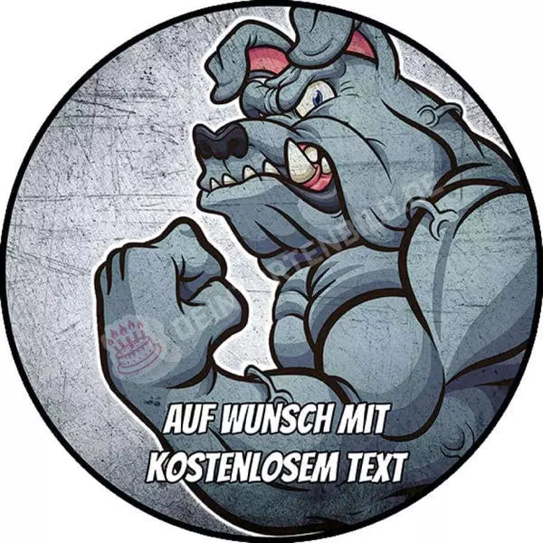 Motiv: Sport - Muskel Bulldogge - Hochwertige und individuelle Tortenaufleger für jeden Anlass
Tortenaufleger Sport - Muskel Bulldogge in 20cm Kreis 
Unsere Tortenaufleger sind ein ideales Geschenk f - Tortenbild - DeintortenbildSport - Muskel Bulldogge