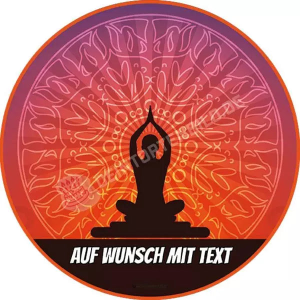 Motiv: Yoga - Hochwertige und individuelle Tortenaufleger für jeden Anlass
Tortenaufleger Yoga 20cm Kreis 
Unsere Tortenaufleger sind ein ideales Geschenk für besondere Menschen u - Tortenbild - DeintortenbildMotiv