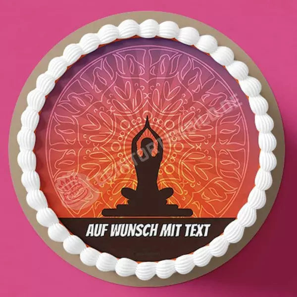 Motiv: Yoga - Hochwertige und individuelle Tortenaufleger für jeden Anlass
Tortenaufleger Yoga 20cm Kreis 
Unsere Tortenaufleger sind ein ideales Geschenk für besondere Menschen u - Tortenbild - DeintortenbildMotiv