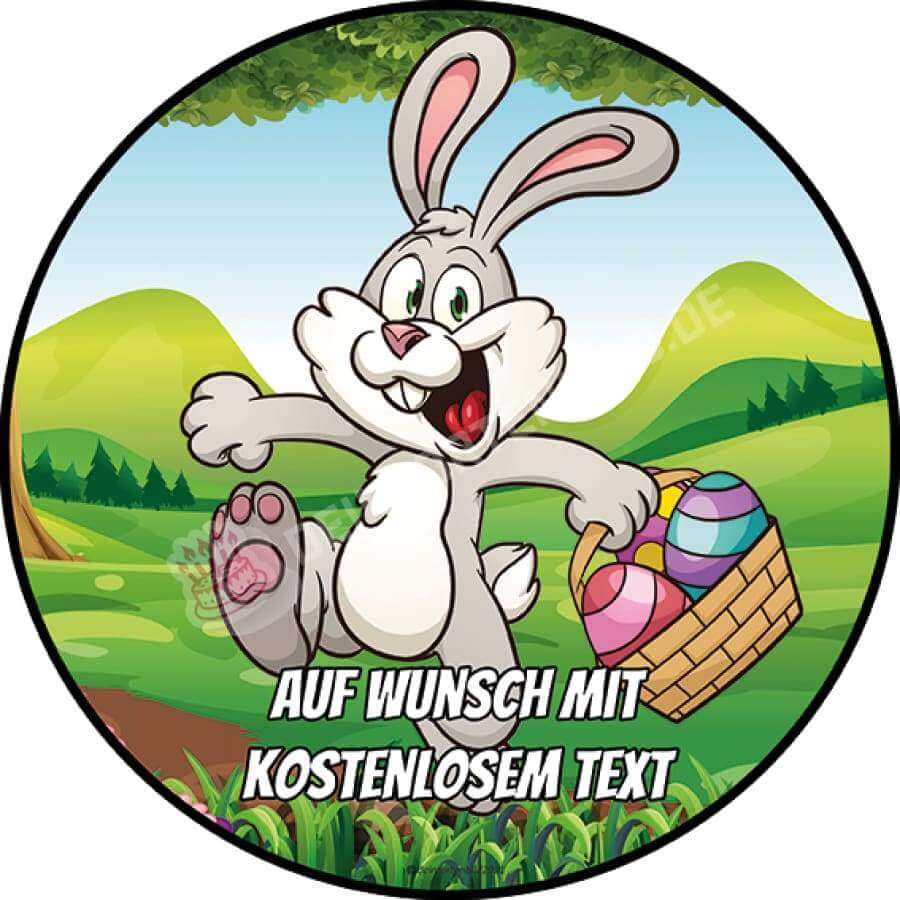 Motiv: Ostern - Osterhase (Version1) von Deintortenbild – Tortenaufleger, Tortenfoto, Tortenbild, personalisiert & individuell bei Deintortenbild.de