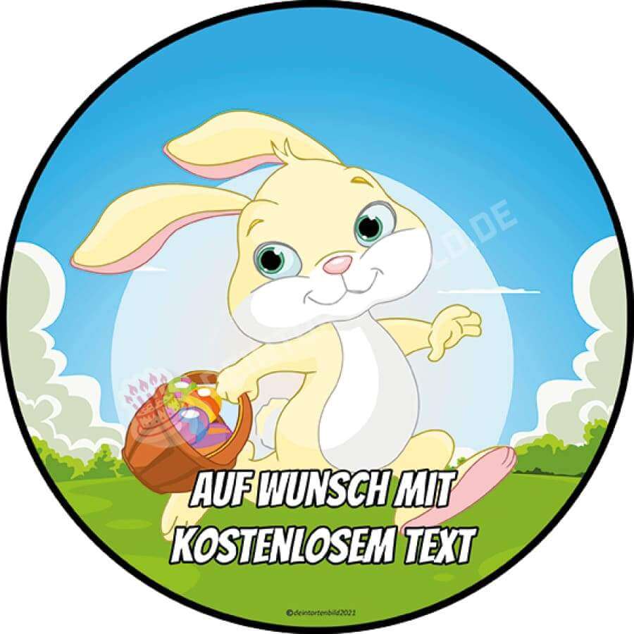 Motiv: Ostern - Osterhase (Version2) von Deintortenbild – Tortenaufleger, Tortenfoto, Tortenbild, personalisiert & individuell bei Deintortenbild.de