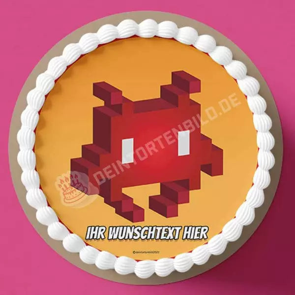 Motiv: Videospiel Games Pixelgrafik - Hochwertige und individuelle Tortenaufleger für jeden Anlass
Tortenaufleger Videospiele Games Pixelgrafik in 20cm Kreis 
Unsere Tortenaufleger sind ein ideales Gesch - Tortenbild - DeintortenbildVideospiel Games Pixelgrafik