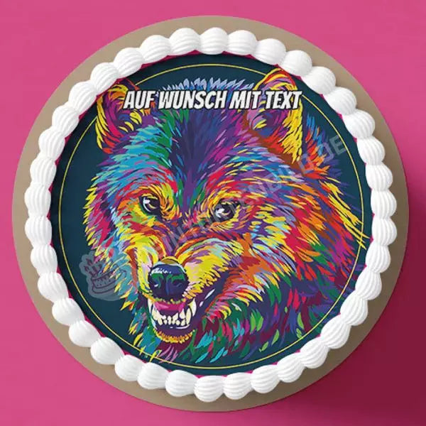 Motiv: Wolf Aggressiv Bunt - Hochwertige und individuelle Tortenaufleger für jeden Anlass
Tortenaufleger Wolf Aggressiv Bunt in 20cm Kreis
Unsere Tortenaufleger sind ein ideales Geschenk für bes - Tortenbild - DeintortenbildWolf Aggressiv Bunt