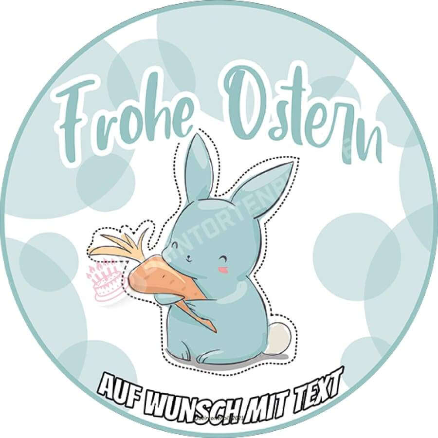 Motiv: Ostern - Blaues Häschen - Hochwertige und individuelle Tortenaufleger für jeden Anlass
Tortenaufleger Ostern - Blaues Häschen 20cm Kreis 
Unsere Tortenaufleger sind ein ideales Geschenk für b - Tortenbild - DeintortenbildOstern - Blaues