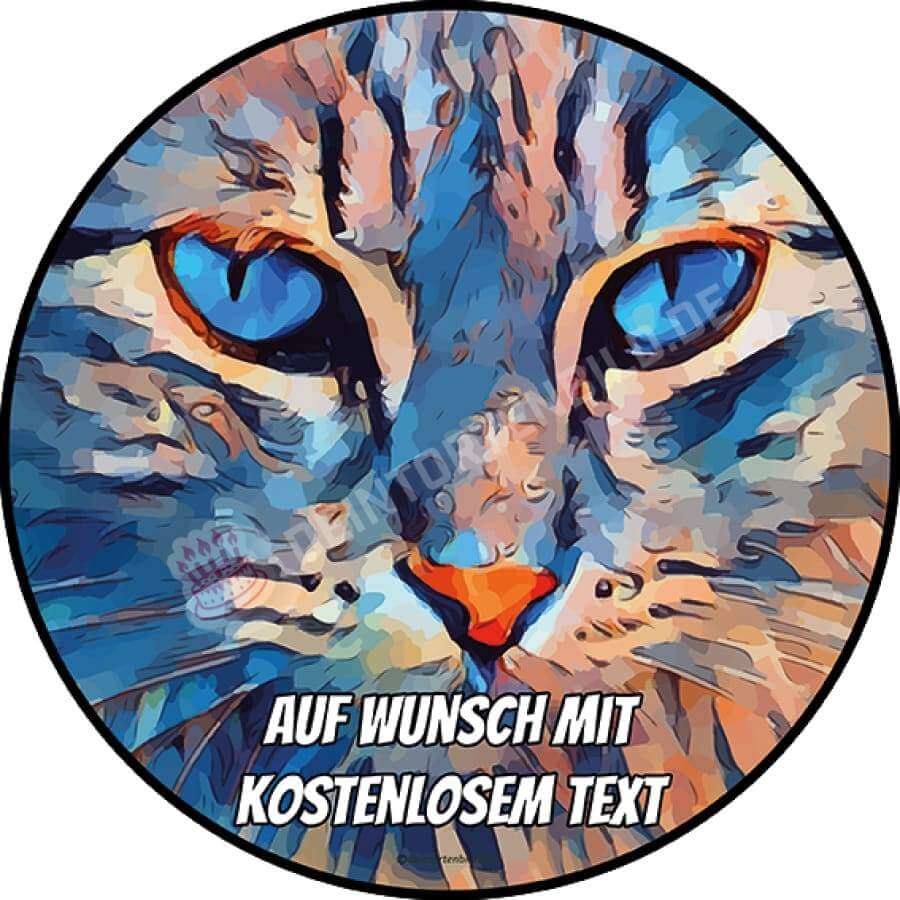 Motiv: Gezeichnete Katze (Version1) von Deintortenbild – Tortenaufleger, Tortenfoto, Tortenbild, personalisiert & individuell bei Deintortenbild.de