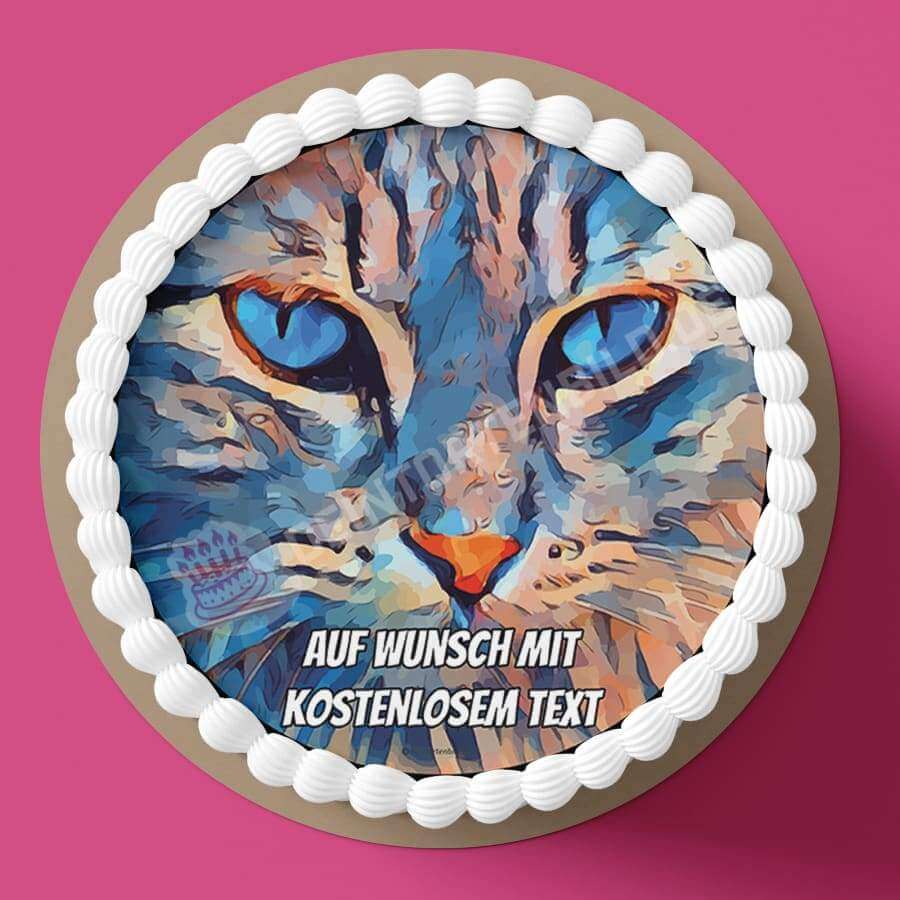 Motiv: Gezeichnete Katze (Version1) von Deintortenbild – Tortenaufleger, Tortenfoto, Tortenbild, personalisiert & individuell bei Deintortenbild.de