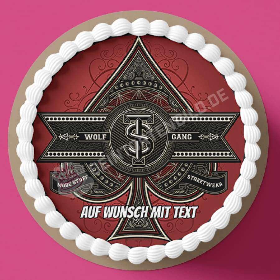 Motiv: Pik Symbol - Hochwertige und individuelle Tortenaufleger für jeden Anlass
Tortenaufleger Pik Symbol 20cm Kreis 
Unsere Tortenaufleger sind ein ideales Geschenk für besondere Mens - Tortenbild - DeintortenbildPik Symbol