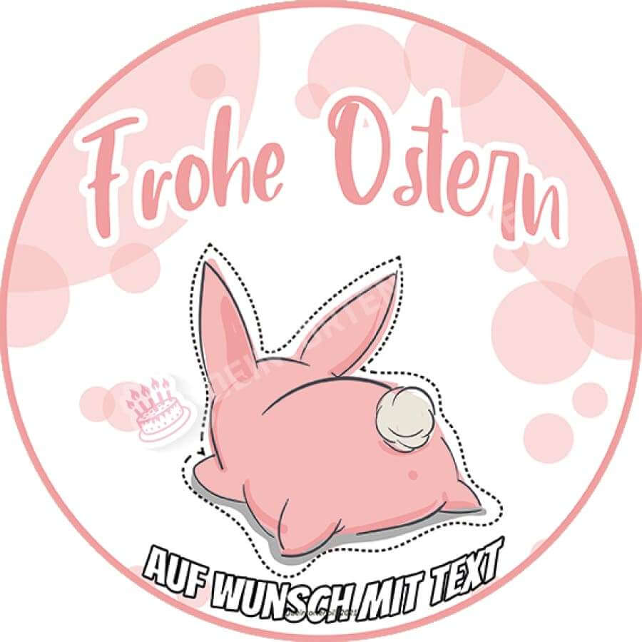 Motiv: Ostern - Rosa Häschen - Hochwertige und individuelle Tortenaufleger für jeden Anlass
Tortenaufleger Ostern - Rosa Häschen 20cm Kreis 
Unsere Tortenaufleger sind ein ideales Geschenk für bes - Tortenbild - DeintortenbildOstern - Rosa