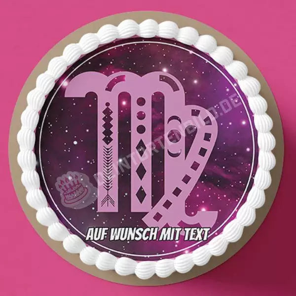 Motiv: Sternzeichen Symbol Jungfrau - Hochwertige und individuelle Tortenaufleger für jeden Anlass
Tortenaufleger Sternzeichen Symbol Jungfrau 20cm Kreis 
Unsere Tortenaufleger sind ein ideales Geschenk  - Tortenbild - DeintortenbildSternzeichen Symbol Jungfrau