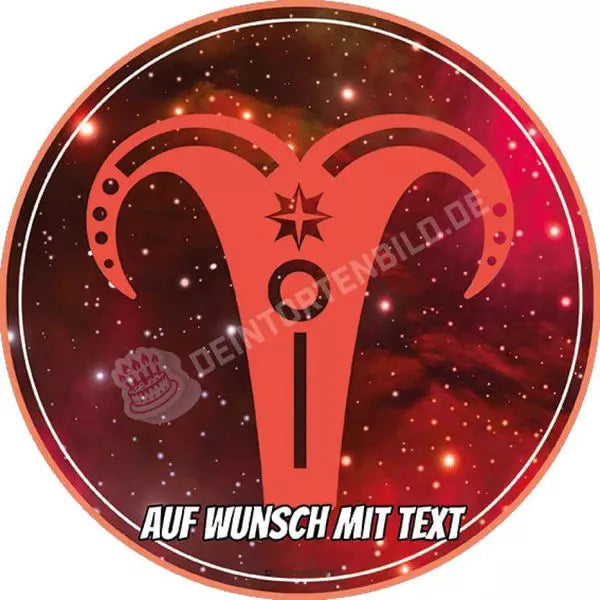 Motiv: Sternzeichen Symbol Widder - Hochwertige und individuelle Tortenaufleger für jeden Anlass
Tortenaufleger Sternzeichen Symbol Widder 20cm Kreis 
Unsere Tortenaufleger sind ein ideales Geschenk fü - Tortenbild - DeintortenbildSternzeichen Symbol Widder