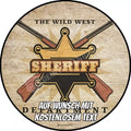 Motiv: Wilder Westen Logo Sheriff - Hochwertige und individuelle Tortenaufleger für jeden Anlass
Tortenaufleger Wilder Westen Logo Sheriff 20cm Kreis 
Unsere Tortenaufleger sind ein ideales Geschenk fü - Tortenbild - DeintortenbildWilder Westen Logo Sheriff