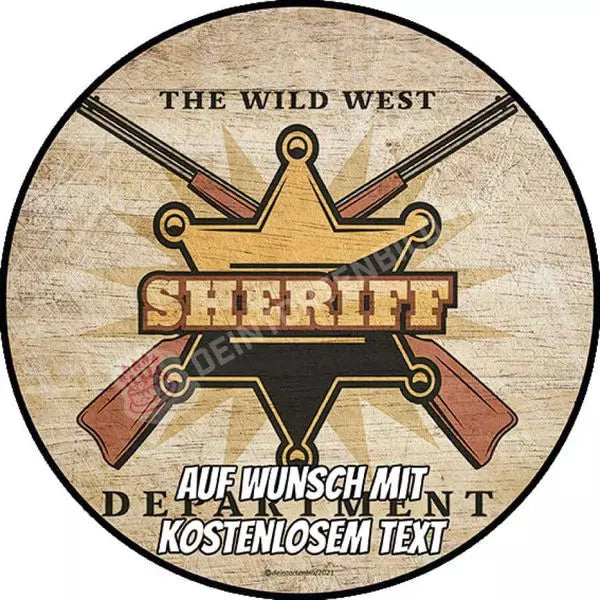 Motiv: Wilder Westen Logo Sheriff - Hochwertige und individuelle Tortenaufleger für jeden Anlass
Tortenaufleger Wilder Westen Logo Sheriff 20cm Kreis 
Unsere Tortenaufleger sind ein ideales Geschenk fü - Tortenbild - DeintortenbildWilder Westen Logo Sheriff